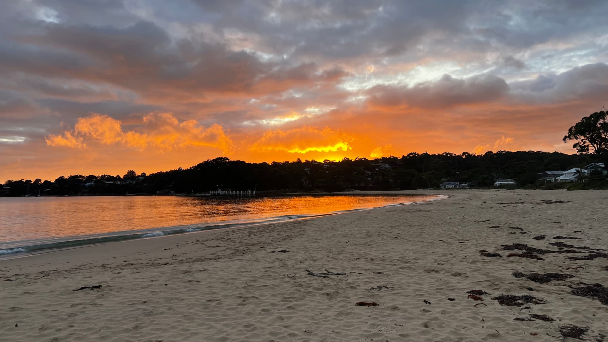 Golden-hour view over the bay at Bundeena